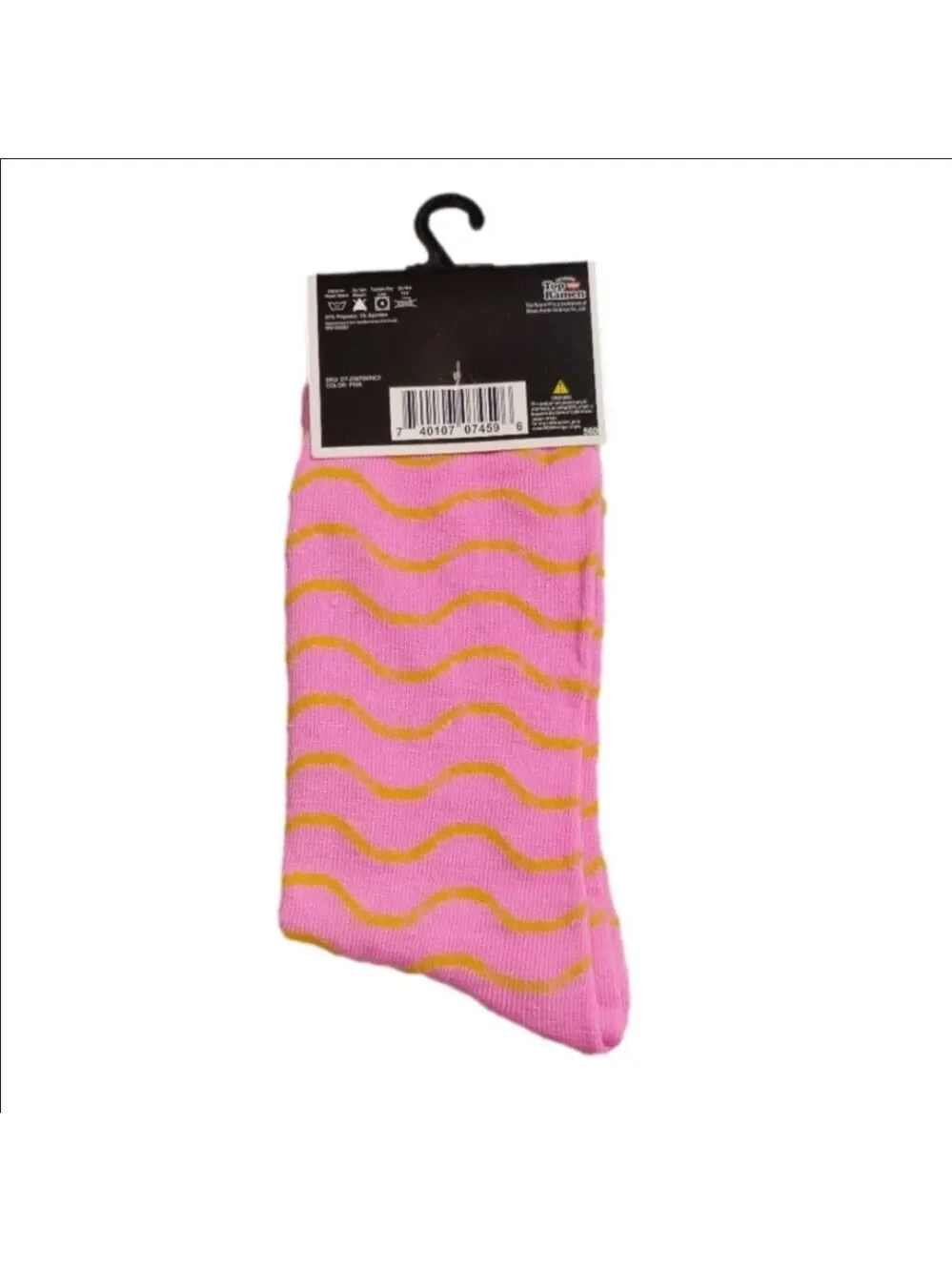 4/$25 Top Ramen Soup Shrimp Socks Pink with Novelty Graphics New Crew Socks